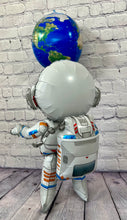 Load image into Gallery viewer, Astronaut and rocket ship space ship outer space Earth planets 5 PC balloon set