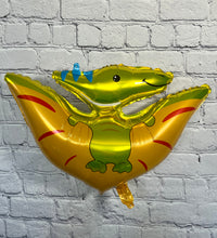 Load image into Gallery viewer, Baby Dinosaur Balloon 4PC Mylar Foil Party Balloons | Birthday Party Baby Shower Gender Reveal Decorations & Party Supplies | Gifts for Kids
