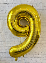 Load image into Gallery viewer, Number Balloons Gold Giant Birthday Numbers 40" | Party Supplies and Decorations for all Celebrations