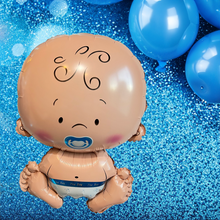 Load image into Gallery viewer, Boy Baby Shower Gender Reveal Foil Balloons Party 4 PC Set