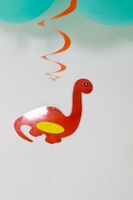 Load image into Gallery viewer, Dinosaur Party Supplies Balloon Set 5 JUMBO Mylar Walking Foil Balloons with Dinosaur Happy Birthday Banner and Decorations | Party Balloons Supplies and Decorations