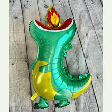 Load image into Gallery viewer, Dragon Foil Balloons JUMBO Mylar - Set of 2 | Party Supplies and Decorations | Birthday Baby Shower Gender Reveal
