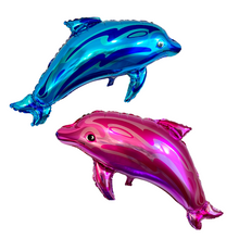 Load image into Gallery viewer, Mermaid and Dolphin Balloon 4 PC Birthday Party Decoration Set | Party Decorations and Supplies