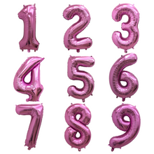 Load image into Gallery viewer, Donut Pink Number Balloon 32" Jumbo Foil and Latex Balloon Bouquet | Party Supplies and Decorations | Sweet Birthday Party Celebration Decor
