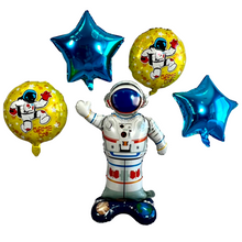 Load image into Gallery viewer, Astronaut Jumbo Balloon Birthday Outer Space Stars 5 PC Set | Party Supplies Balloons & Decorations for Celebrations Events | Gifts for Kids