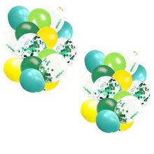 Load image into Gallery viewer, Dinosaur T-Rex Triceratops Party Supplies Balloon Set 6 JUMBO Mylar Foil Balloons with Dinosaur Happy Birthday Banner and Decorations