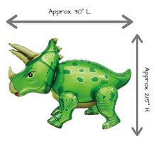 Load image into Gallery viewer, Dinosaur Balloon Set of 12 JUMBO Mylar Walking Foil Balloons | Party Supplies and Decorations | Birthday Baby Shower Gender Reveal