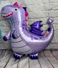 Load image into Gallery viewer, Dragon Birthday Party Balloon Set Foil Balloons with Dinosaur Happy Birthday Banner and Decorations