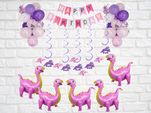 Load image into Gallery viewer, Dinosaur Birthday Party Decorations PINK JUMBO Dinosaur Balloons | Party Supplies and Decorations