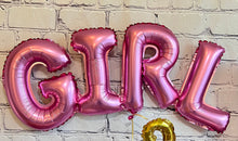 Load image into Gallery viewer, Girl Baby Shower Gender Reveal Foil Balloons Party Pink Letter Balloons