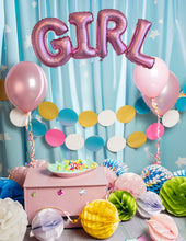 Load image into Gallery viewer, Girl Baby Shower Gender Reveal Foil Balloons Party Pink Letter Balloons