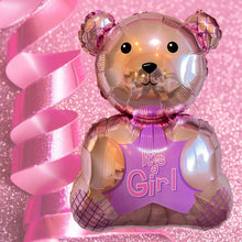 Load image into Gallery viewer, Girl Baby Shower Gender Reveal Foil Balloons Pink Baby Teddy Bear | Party Supplies and Decorations