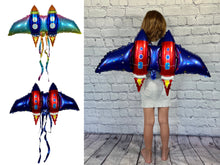 Load image into Gallery viewer, Kids superhero flying jetpack birthday balloons party favors with rockets | Pack of 6 | Party Balloons and Decorations for Events and Celebrations