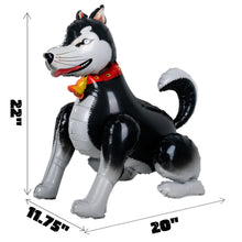 Load image into Gallery viewer, Husky dog balloon black and white dog party decoration | Party celebration supplies decor for dog puppy birthday dog lover | Foil balloons