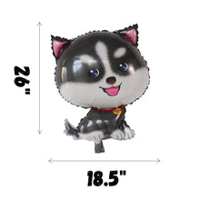 Load image into Gallery viewer, Corgi dog balloon black & white dog party decoration | Party celebration supplies decor for dog puppy birthday dog lover | Foil balloons
