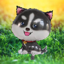 Load image into Gallery viewer, Corgi dog balloon black & white dog party decoration | Party celebration supplies decor for dog puppy birthday dog lover | Foil balloons