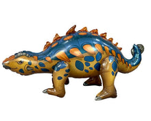 Load image into Gallery viewer, Dinosaur Balloon JUMBO Mylar Walking Foil Balloons Blue Ankylosaurus | Birthday Celebration Decorations and Supplies Party Decor
