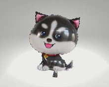 Load image into Gallery viewer, Corgi dog balloon black & white dog party decoration | Party celebration supplies decor for dog puppy birthday dog lover | Foil balloons