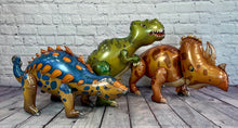 Load image into Gallery viewer, Dinosaur Balloon Set of 3 JUMBO Mylar Walking Foil Balloons | Birthday Celebration Decorations and Supplies Party Decor | Anaya Treasures AZ