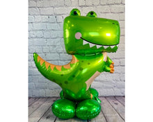 Load image into Gallery viewer, Dinosaur Balloon JUMBO Mylar Standing Foil Balloons Green | Birthday Celebration Decorations and Supplies Party Decor | Anaya Treasures AZ