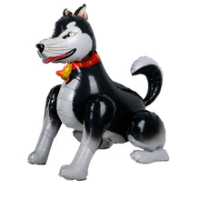 Load image into Gallery viewer, Husky dog balloon black and white dog party decoration | Party celebration supplies decor for dog puppy birthday dog lover | Foil balloons