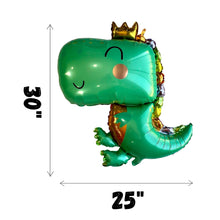 Load image into Gallery viewer, Teal Jumbo Sized Baby Dinosaur Foil Balloons Kids Birthday Party Decorations 5PC Set | Party Supplies Parties Celebrations | Gifts for Kids