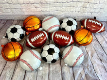 Load image into Gallery viewer, Football Soccer Basketball Baseball Balloons Sports 12PC | Party Supplies and Decorations | Soccer 1st Birthday Game Day Banquet Celebration