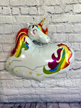 Load image into Gallery viewer, Unicorn Foil Balloons 5PC Set | Birthday Party Decorations & Party Supplies | Kids Birthday Gifts Baby Shower Gender Reveal Celebrations