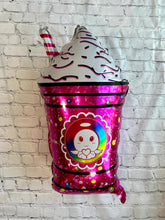 Load image into Gallery viewer, Boba Tea Balloons Pink Bubble Tea Drink 2PC Set | Kawaii Party Decorations Foil Balloons | Cute Girl Happy Birthday Decor | Party Supplies
