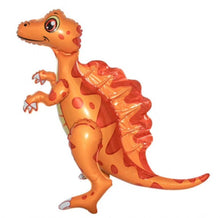 Load image into Gallery viewer, Dinosaur Balloon Set of 6 JUMBO Mylar Walking Foil Balloons | Party Supplies and Decorations | Birthday Baby Shower Gender Reveal