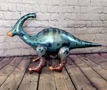 Load image into Gallery viewer, Dinosaur Balloon Set of 6 JUMBO Mylar Walking Foil Balloons | Party Decorations and Supplies | Birthday Baby Shower Gender Reveal
