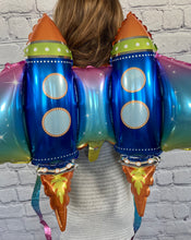 Load image into Gallery viewer, Kids superhero flying jetpack birthday balloons party favors with rockets | Pack of 6 | Party Balloons and Decorations for Events and Celebrations
