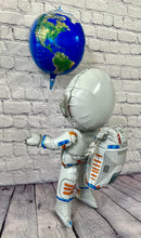 Load image into Gallery viewer, Astronaut and rocket ship space ship outer space Earth planets 5 PC balloon set
