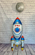 Load image into Gallery viewer, Astronaut Rocket Ships Outer Space Moon 4PC Balloon Set | Party Supplies and Decorations | Kids Birthday Party Celebration Space Theme Decor
