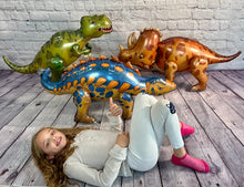 Load image into Gallery viewer, Dinosaur Balloon Set of 3 JUMBO Mylar Walking Foil Balloons | Birthday Celebration Decorations and Supplies Party Decor | Anaya Treasures AZ

