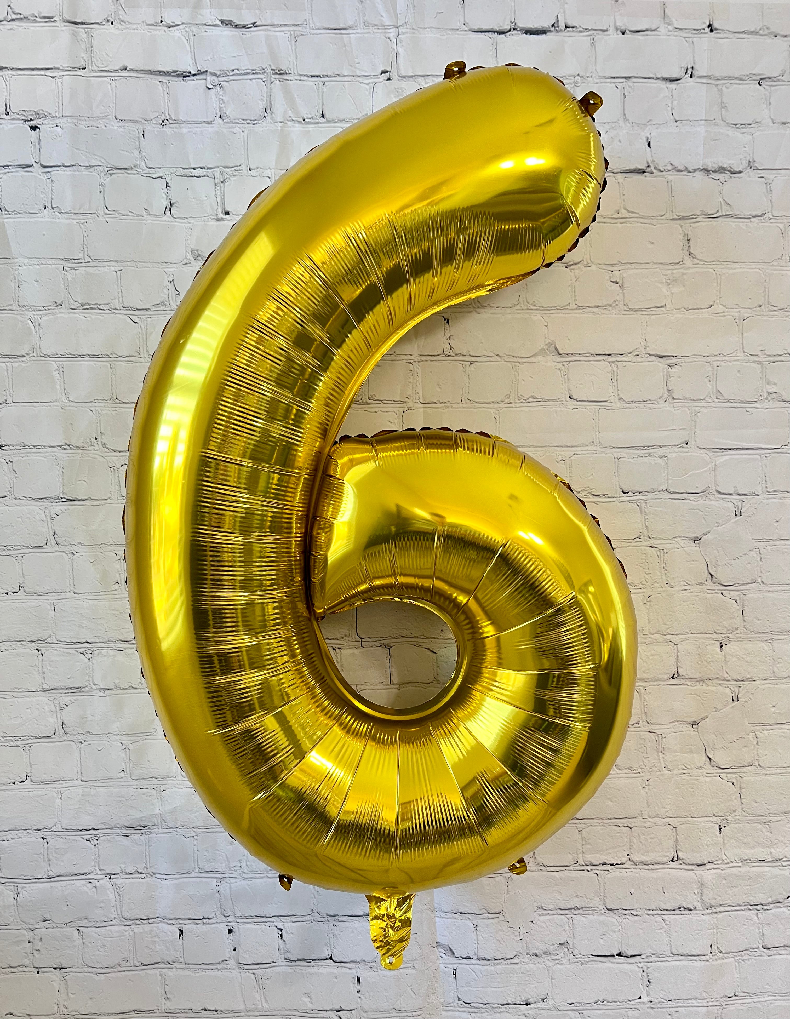 Gold Number Balloon – Giant 40" Foil Birthday Party Decor