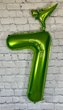 Load image into Gallery viewer, Dinosaur Balloon Jumbo Birthday Party Number Balloons with Mini Dinosaur | Birthday Party Supplies and Decorations | Gifts for Kids
