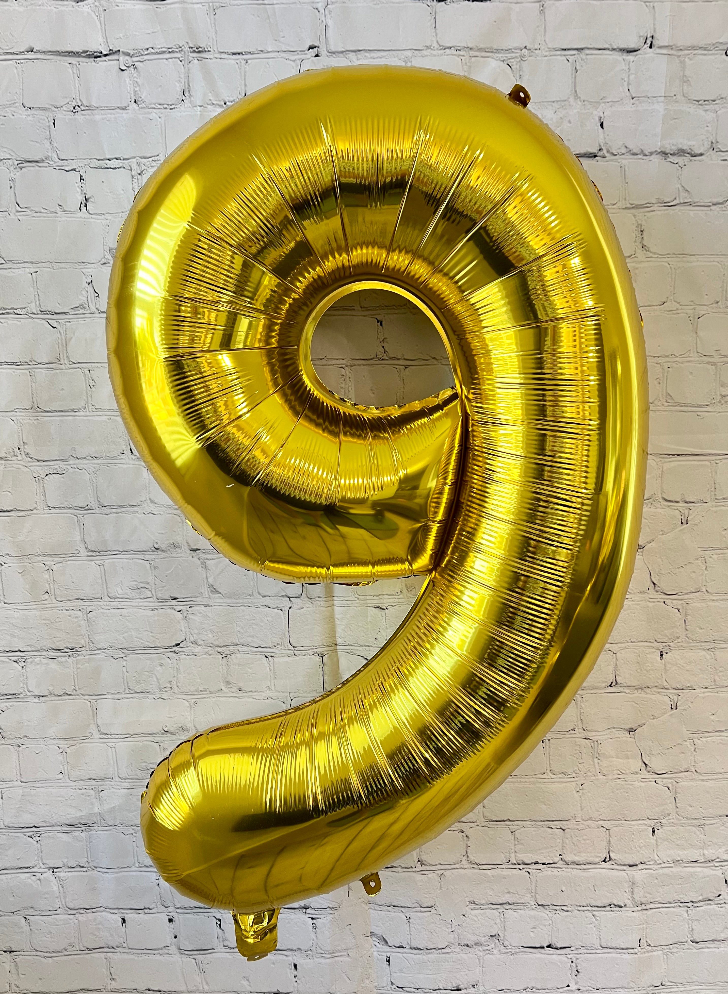 Gold Number Balloon – Giant 40" Foil Birthday Party Decor