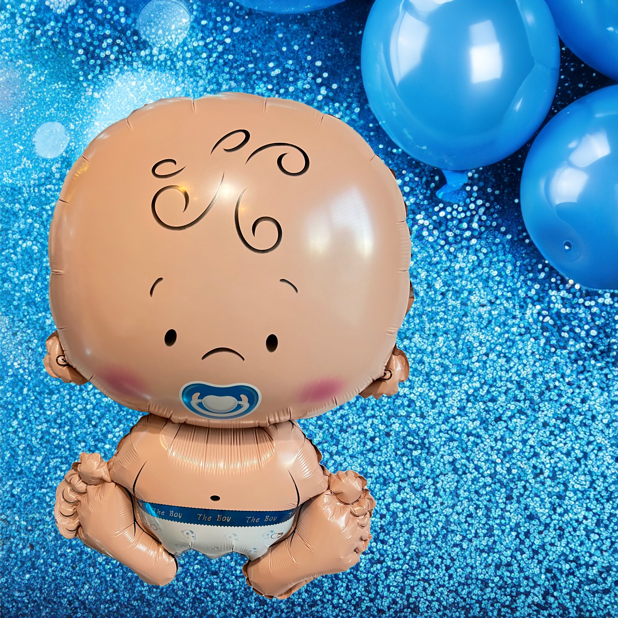 Boy Baby Shower Gender Reveal Foil Balloons Party 4 PC Set