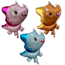 Load image into Gallery viewer, Baby Dinosaur Balloon Set of 3 Mylar Foil Party Balloons | Birthday Party Decorations Supplies Baby Showers Gender Reveals | Gifts for Kids
