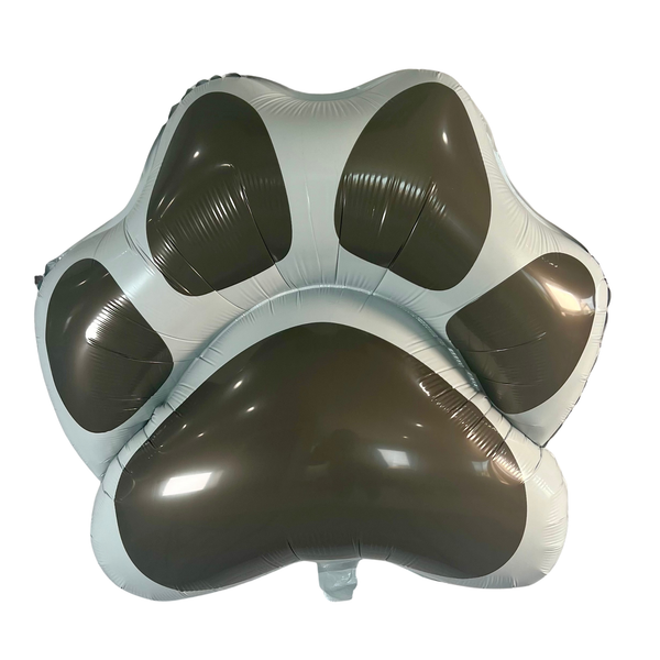 Black & White Dog Paw Print Balloon – Foil Party Decor