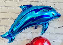 Load image into Gallery viewer, Mermaid and Dolphin Balloon 4 PC Birthday Party Decoration Set | Party Decorations and Supplies
