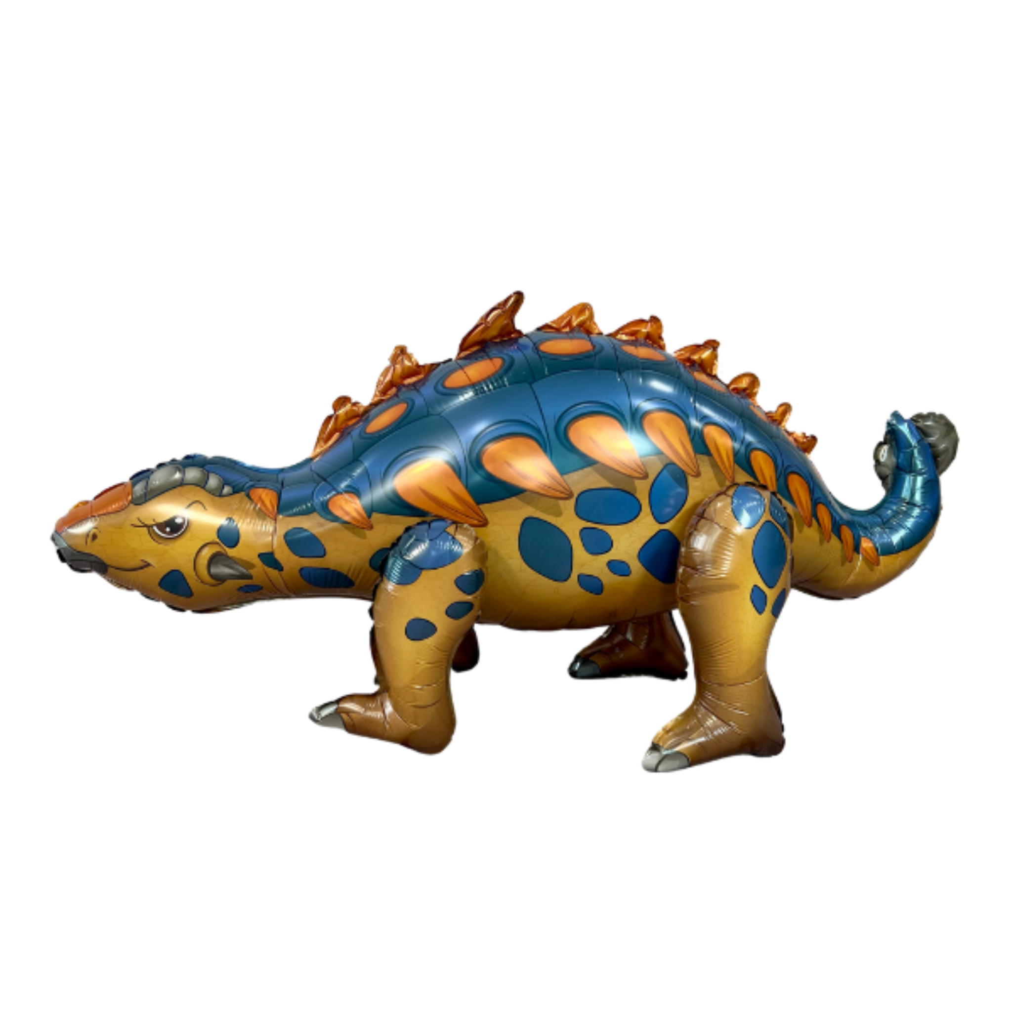 Blue Ankylosaurus Walking Dinosaur Balloon – Jumbo Foil Party Decor