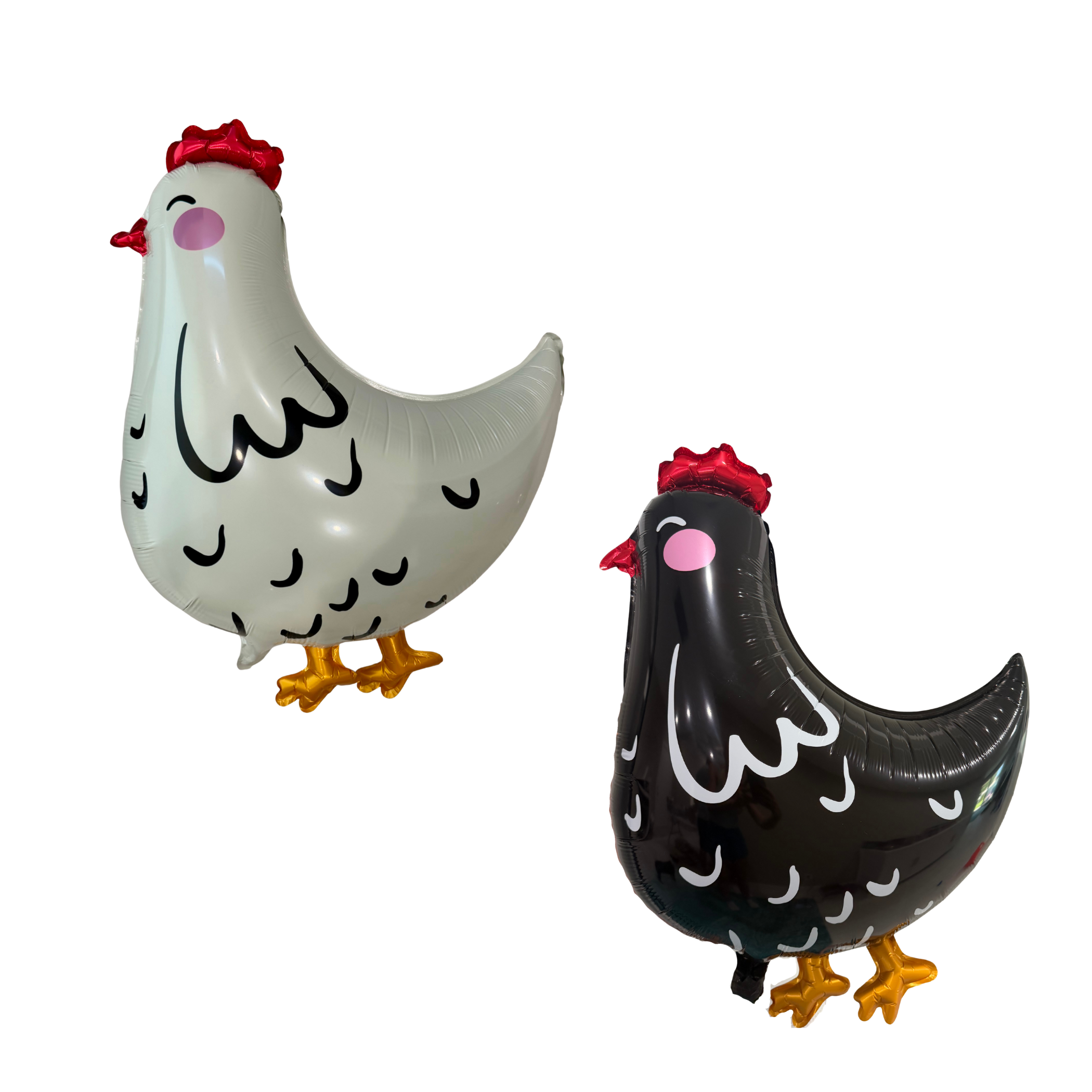 Jumbo Chicken Balloon Set | 8 Piece Farm Birthday Party Decorations