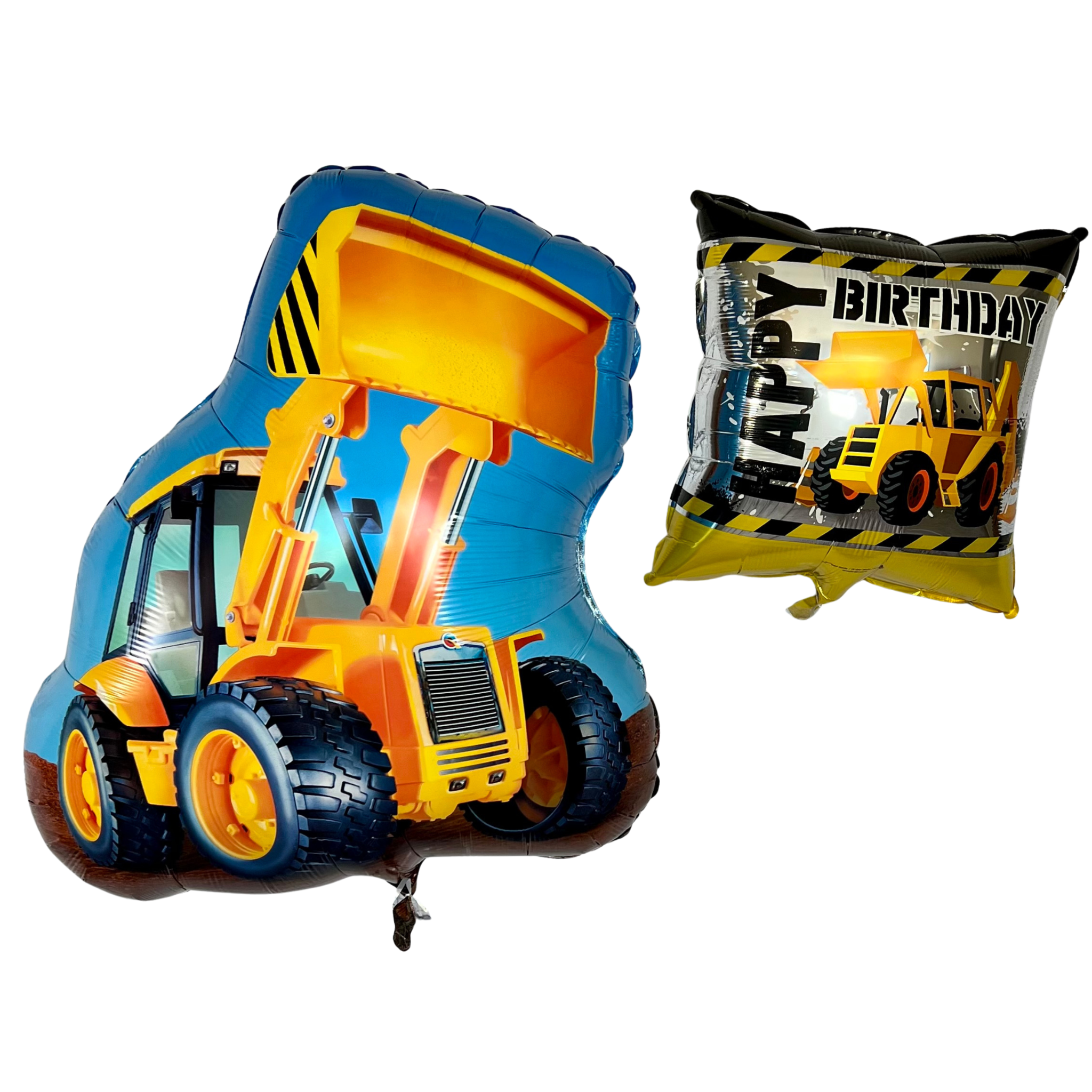 Construction Truck Balloons – Dump Truck & Bulldozer (2-Piece Set)
