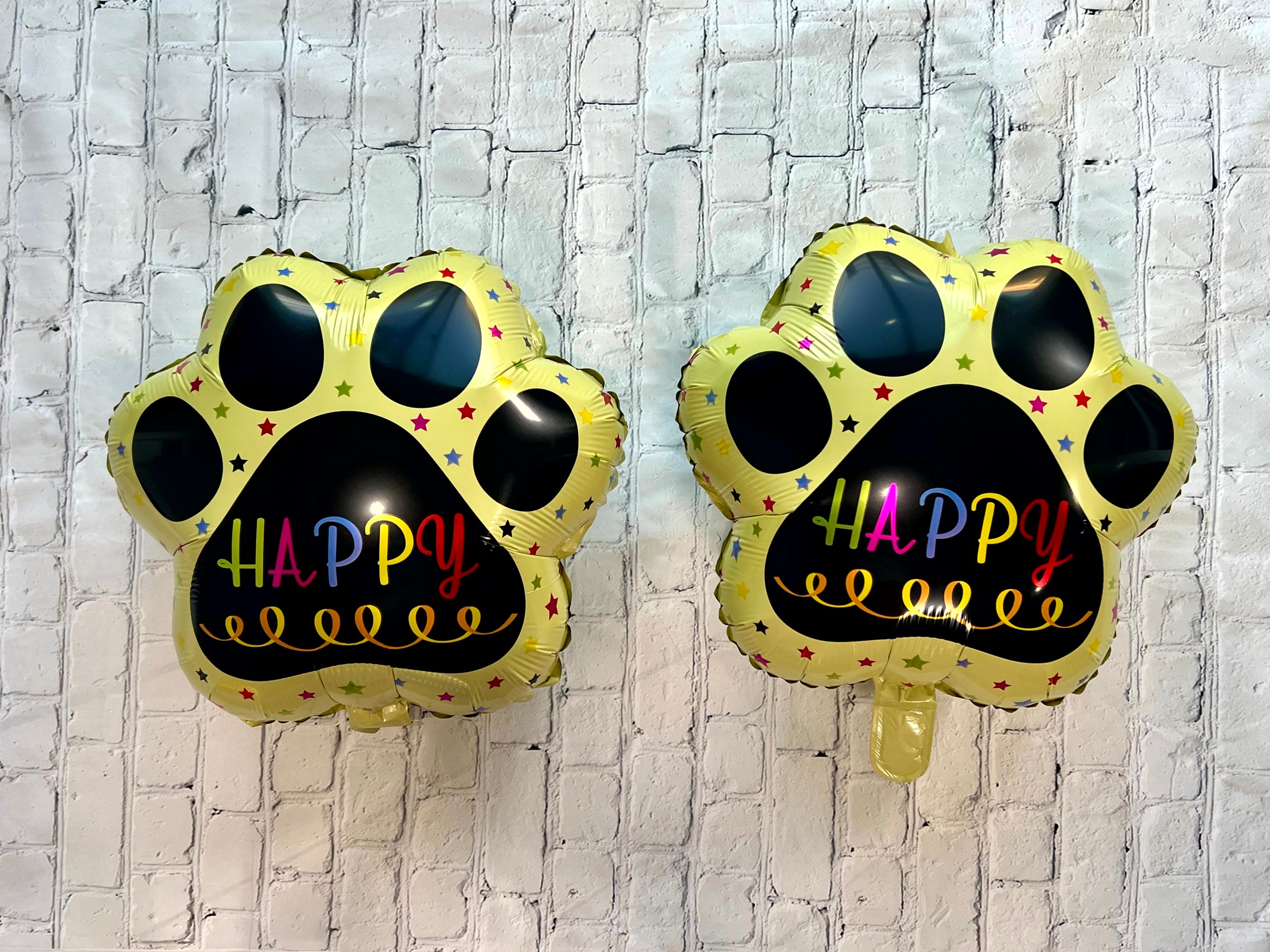 Corgi Dog Bone & Paw Print Balloon Set – Party Decor (5-Piece Set)