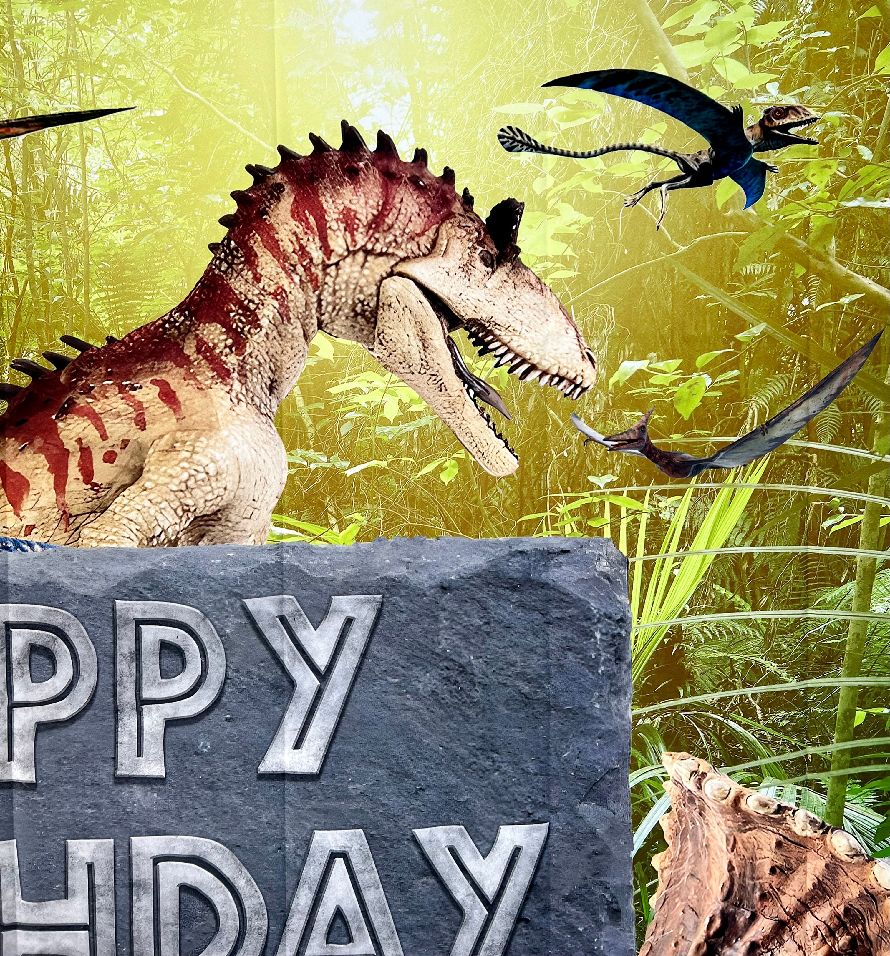 Dinosaur Photo Backdrop – Kids Birthday Party Vinyl Banner