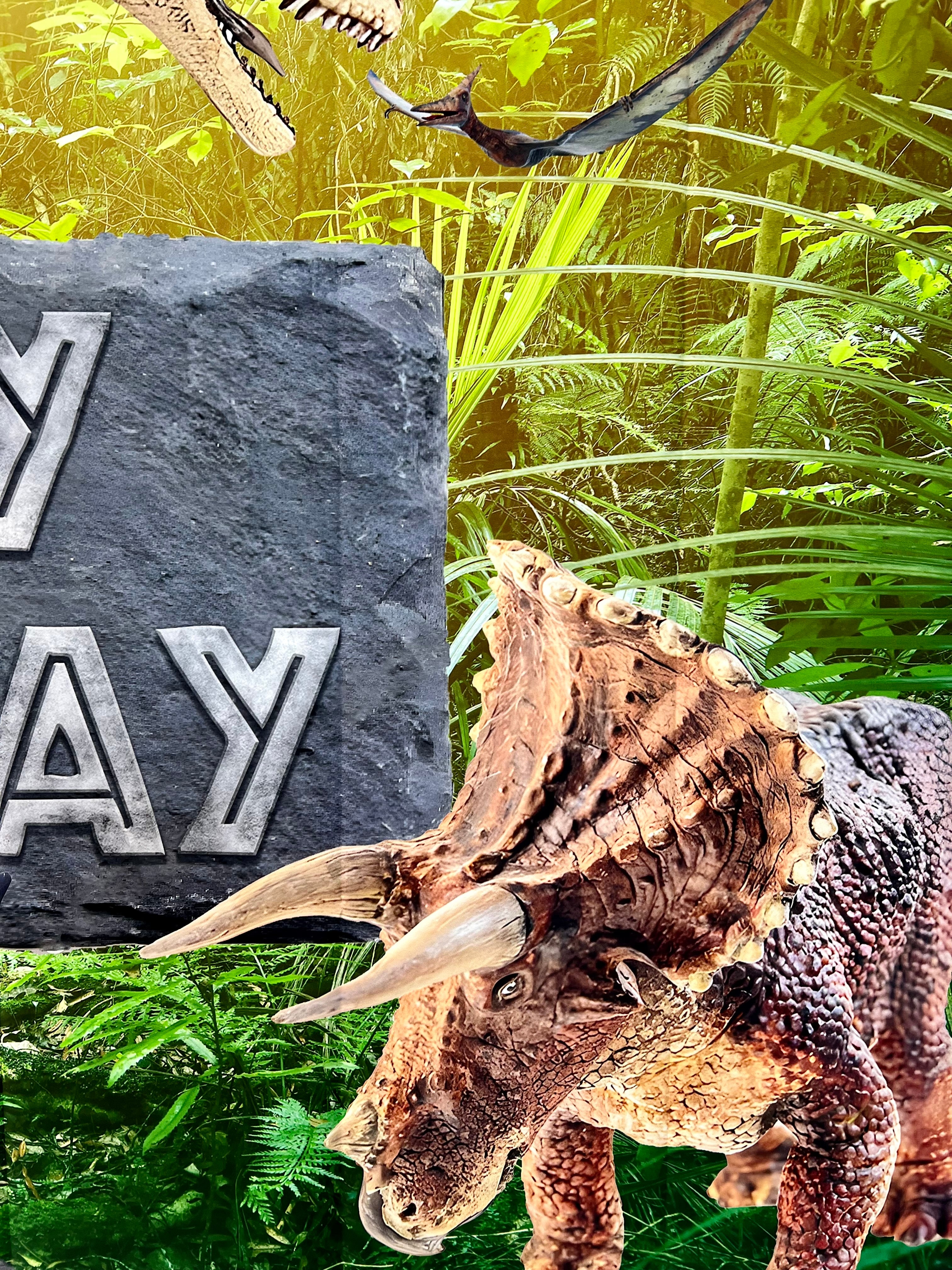 Dinosaur Photo Backdrop – Kids Birthday Party Vinyl Banner