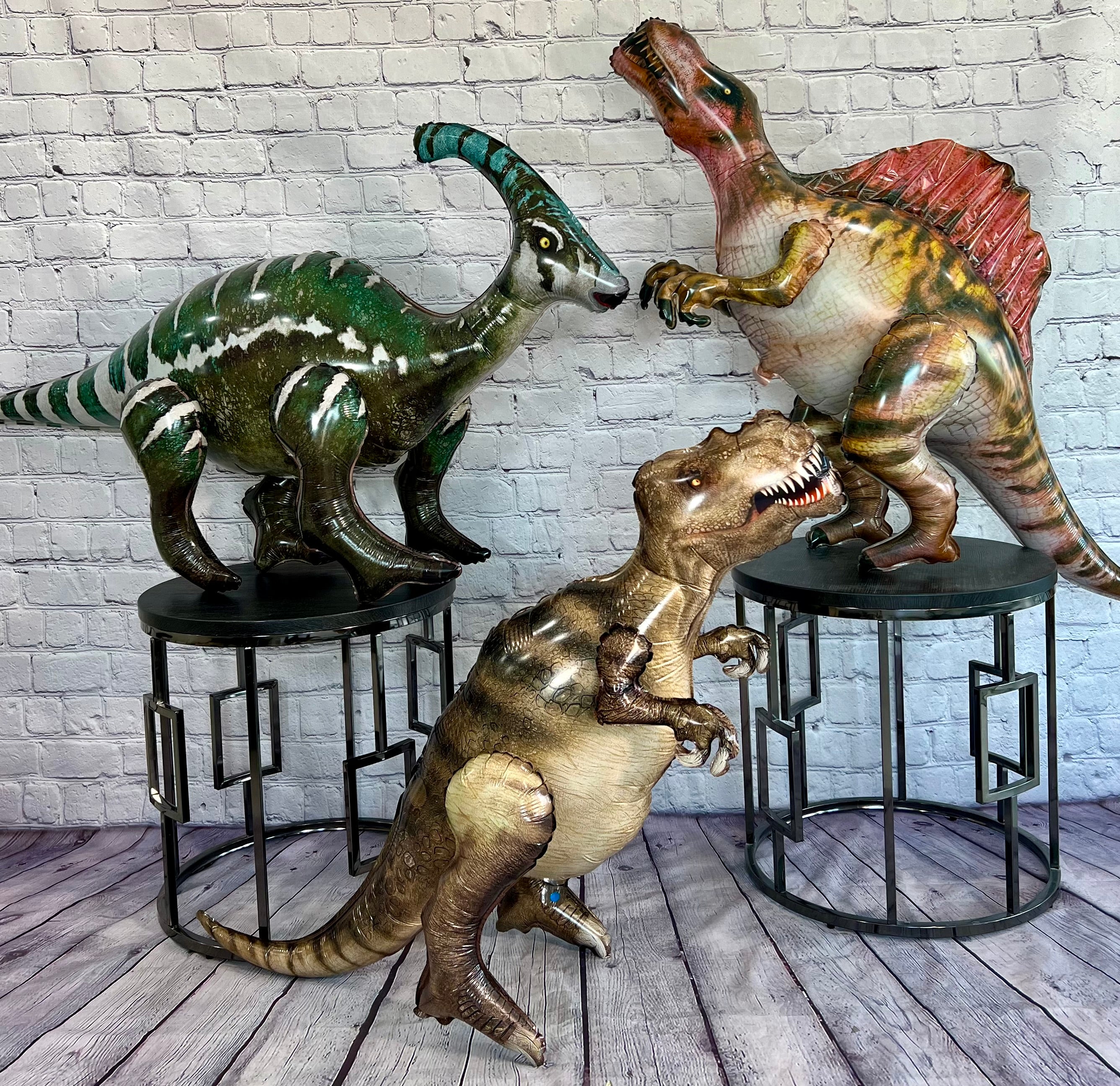 Gigantic Walking Dinosaur Balloon Set – Jumbo Foil Party Decor (6-Piece Set)