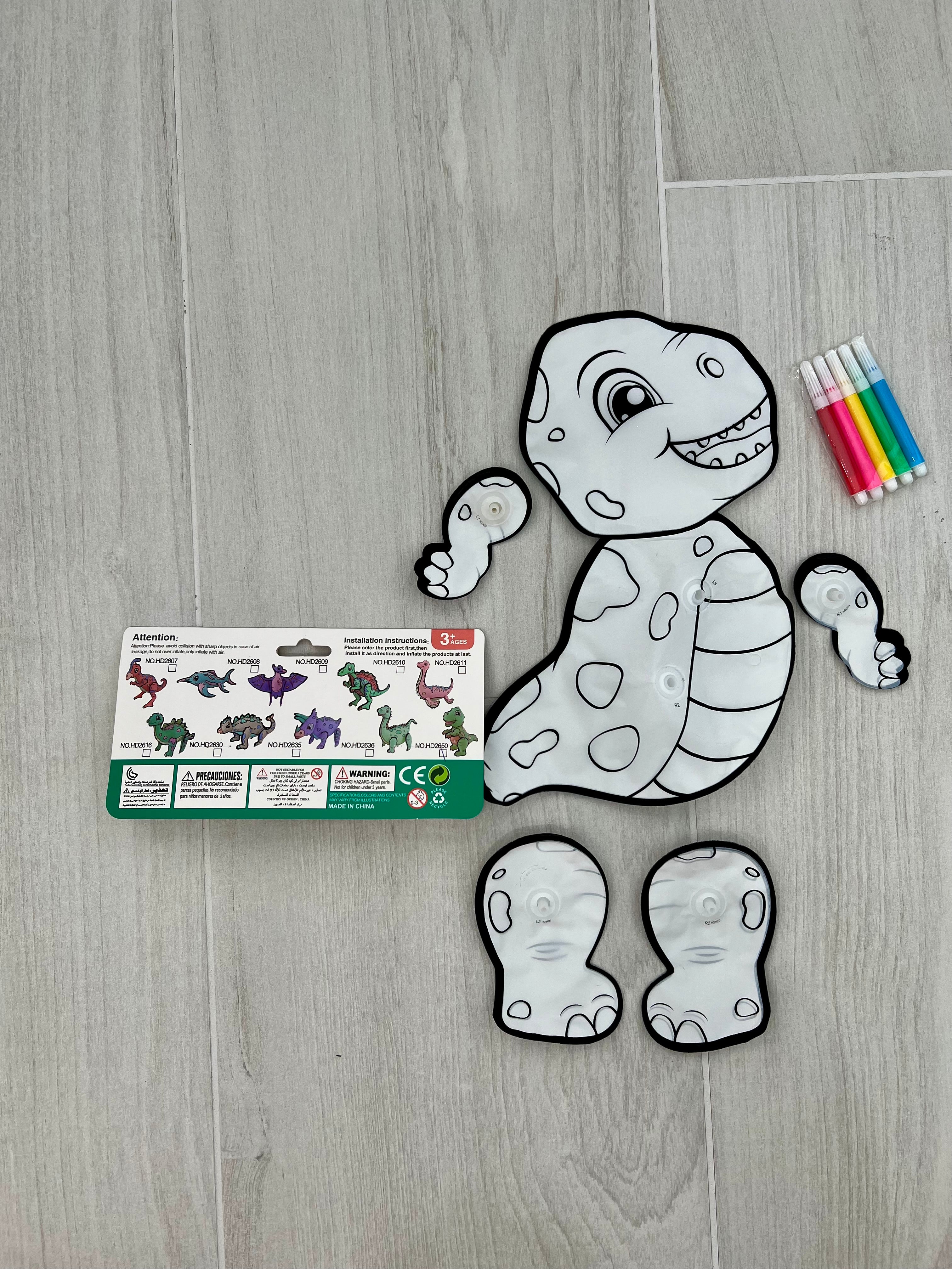 Dinosaur Birthday Craft Coloring Set – Kids Party Activity & Favor